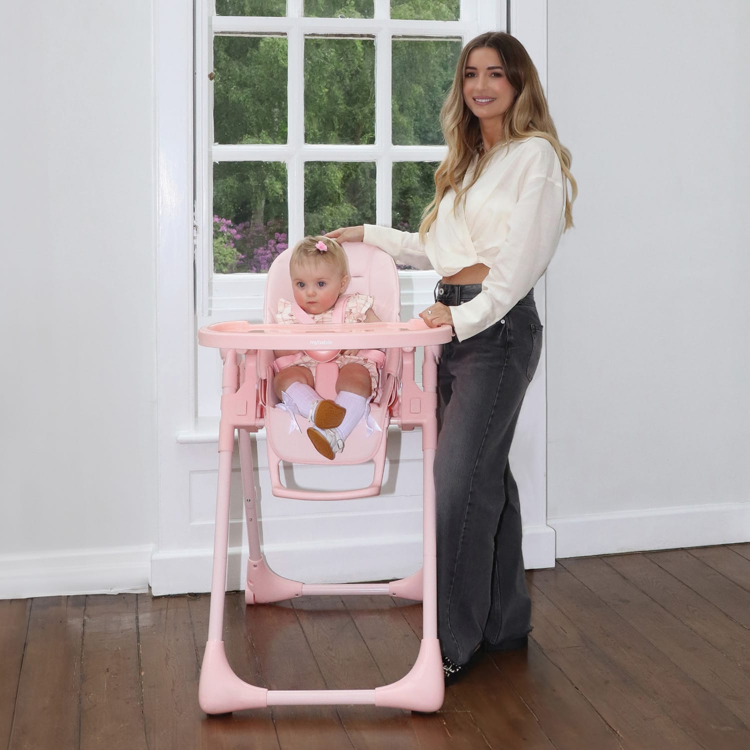 My babiie mbhc9 luxe highchair pink (9)