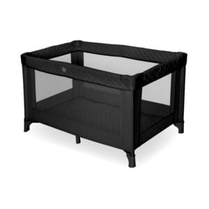 My Babiie Travel Cot - Black Quilted