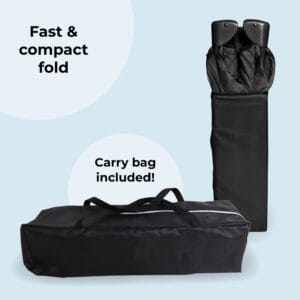 My babiie travel cot black quilted (4)