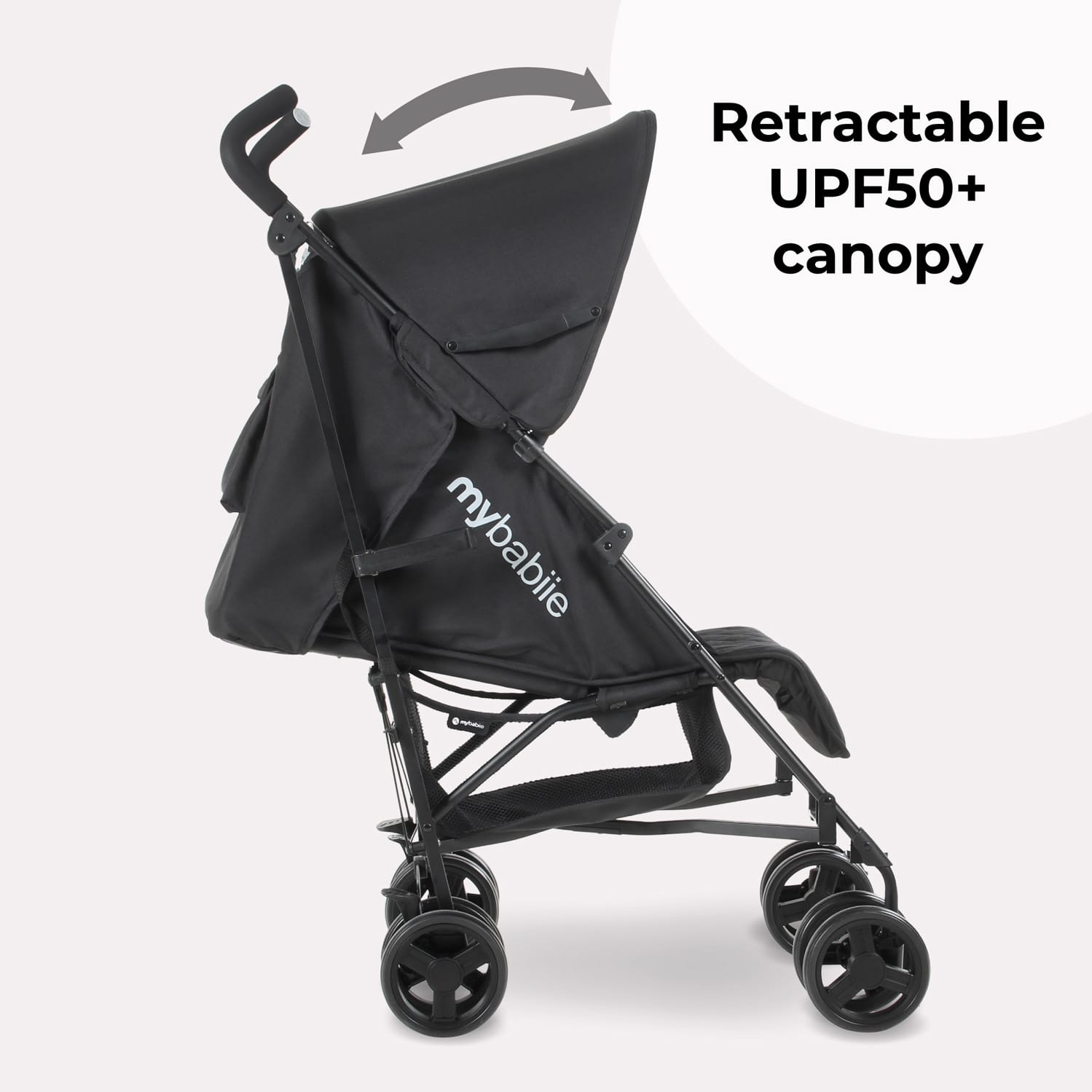 Mybabiee mb01 stroller quilted black (1)