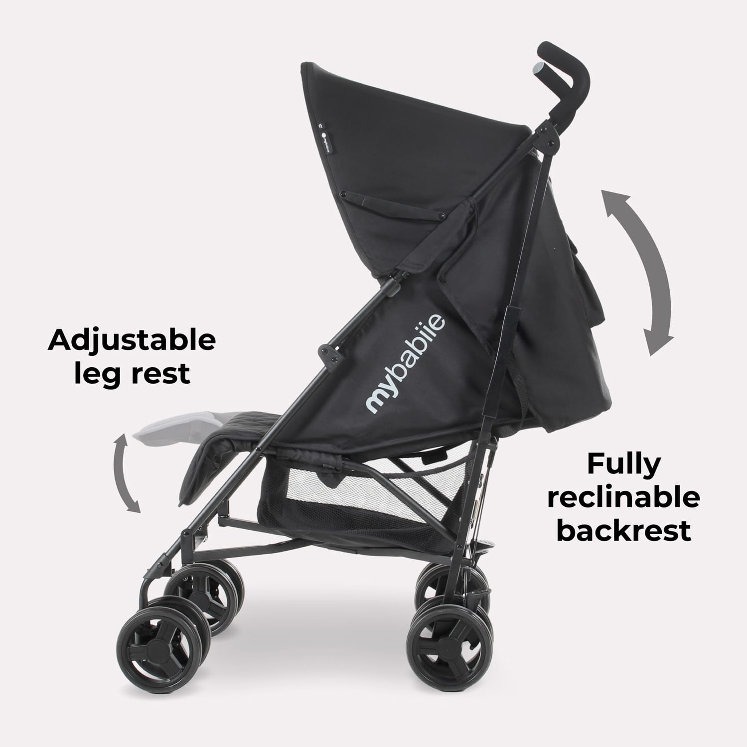 Mybabiee mb01 stroller quilted black (3)
