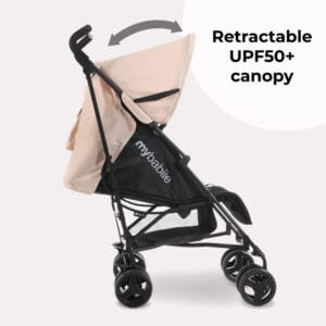 Mybabiee mb01 stroller quilted blush pink (1)