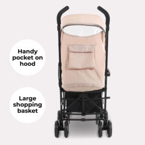 Mybabiee mb01 stroller quilted blush pink (4)