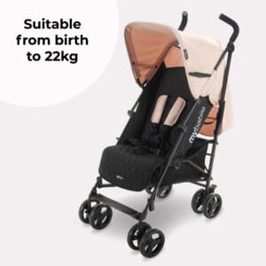Mybabiee mb01 stroller quilted blush pink (5)