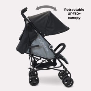 Mybabiee mb02 stroller black grey (1)