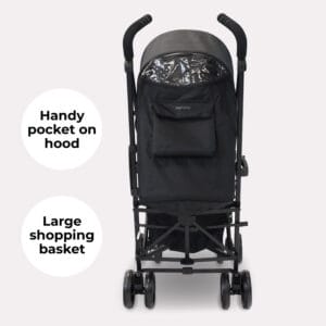 Mybabiee mb02 stroller black grey (4)