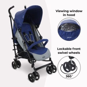 Mybabiee mb02 stroller blue grey (3)