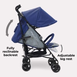 Mybabiee mb02 stroller blue grey (4)
