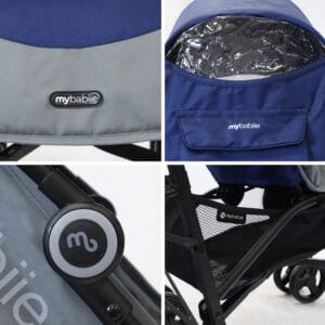 Mybabiee mb02 stroller blue grey (6)
