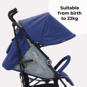 Mybabiee mb02 stroller blue grey (7)