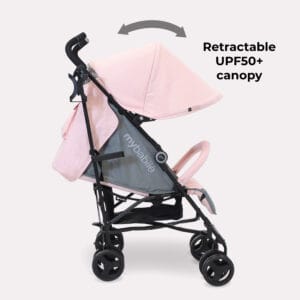 Mybabiee mb02 stroller pink grey plus (1)
