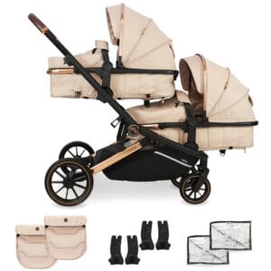 MyBabiee MB33 Tandem Stroller - Giraffe