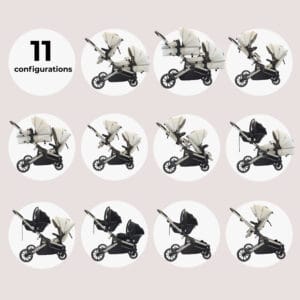 Mybabiee mb33 tandem stroller ivory (13)