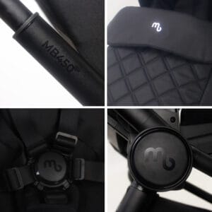 Mybabiee mb450i stroller black (4)