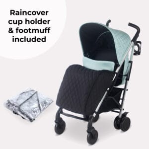 Mybabiee mb51 stroller quilted aqua plus (2)