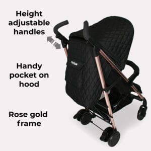 Mybabiee mb51 stroller quilted black plus (15)