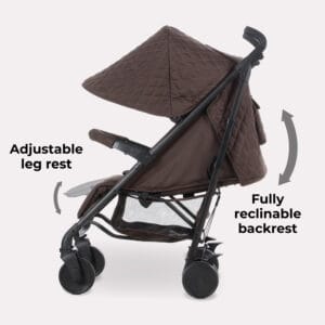 Mybabiee mb51 stroller quilted chocolate (6)