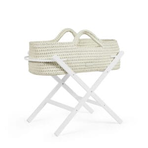 Ickle bubba nova moses basket and stand cloud white (1)