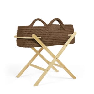 Ickle bubba nova moses basket and stand mocha pine (1)