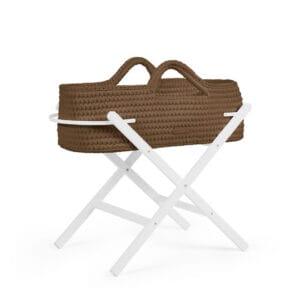 Ickle bubba nova moses basket and stand mocha white (1)