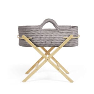 Ickle Bubba Nova Moses Basket and Stand - Tawny/Pine