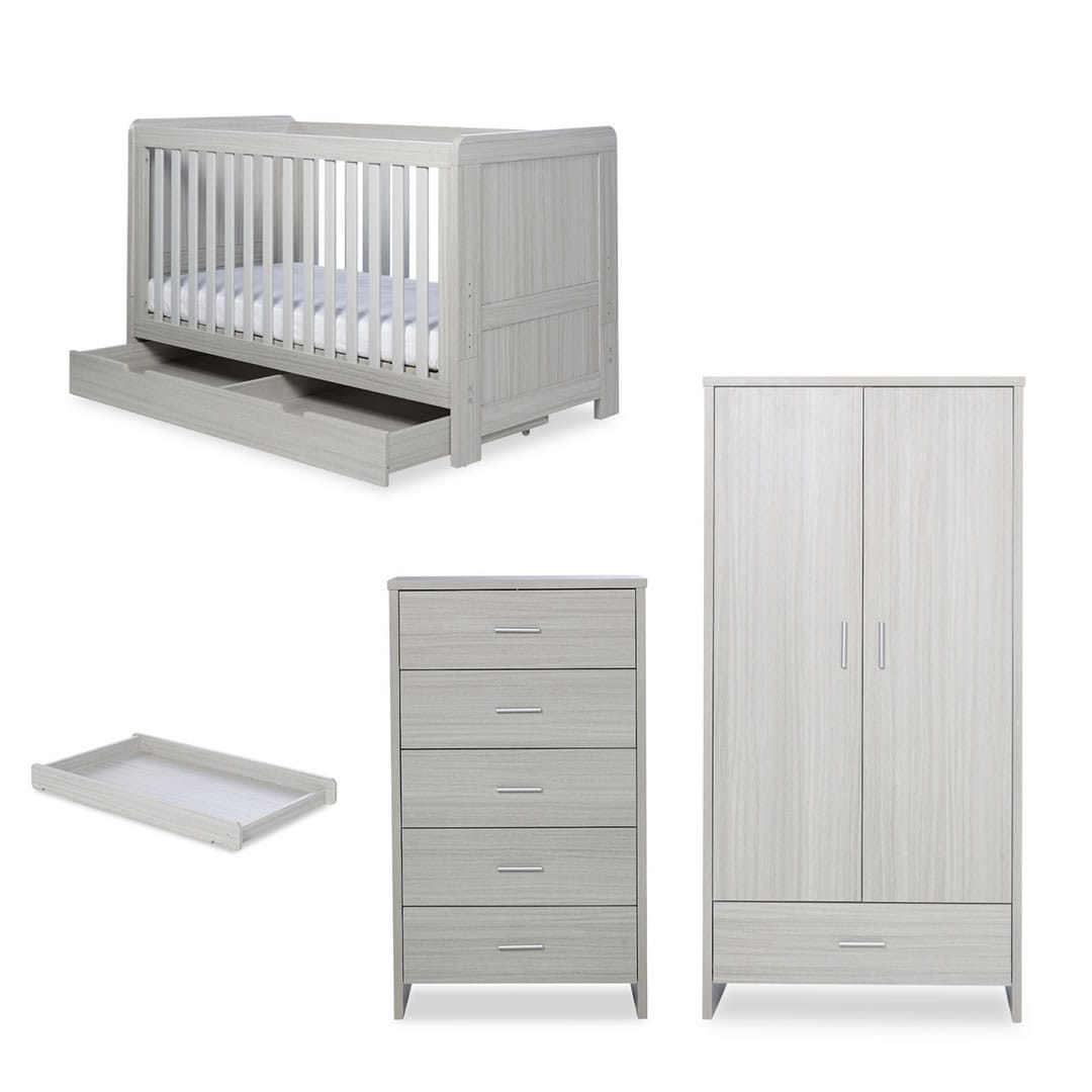 Ickle bubba pembrey 4 piece furniture set ash grey