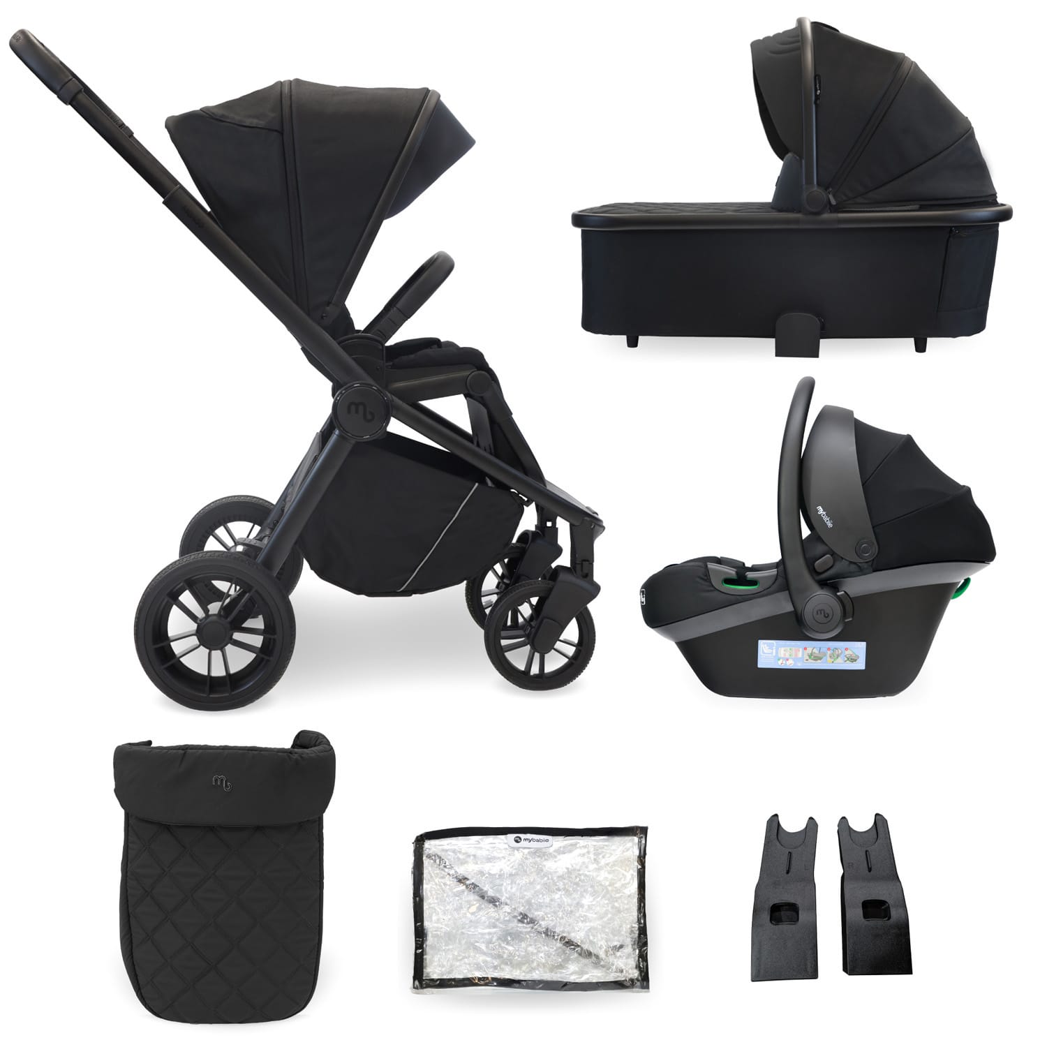 My Babiie MB450i 3in1 Travel System - Black