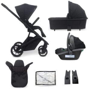 MyBabiie MB500 3-in-1 Travel System - Obsidian Black