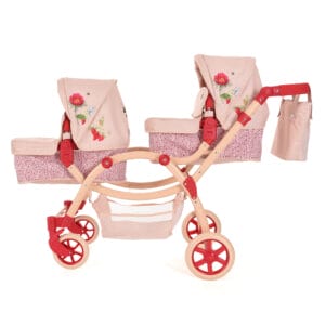 Roma rhs twin dolls pram flora 2