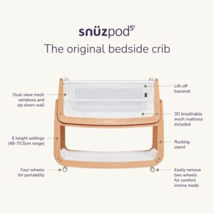 Snuzpod5 bedside crib mocha (2)