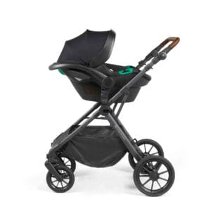 Ickle bubba cosmo i size travel system with nimbus car seat and spin isofix base black