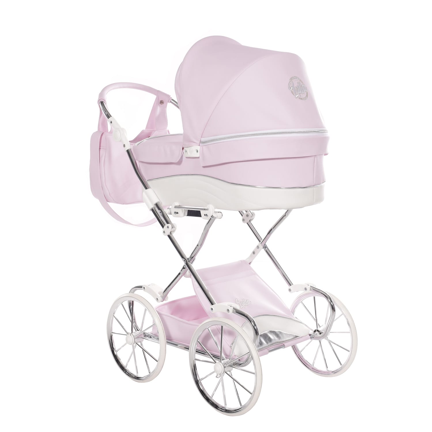Junama lulla doll's pram pink (3)