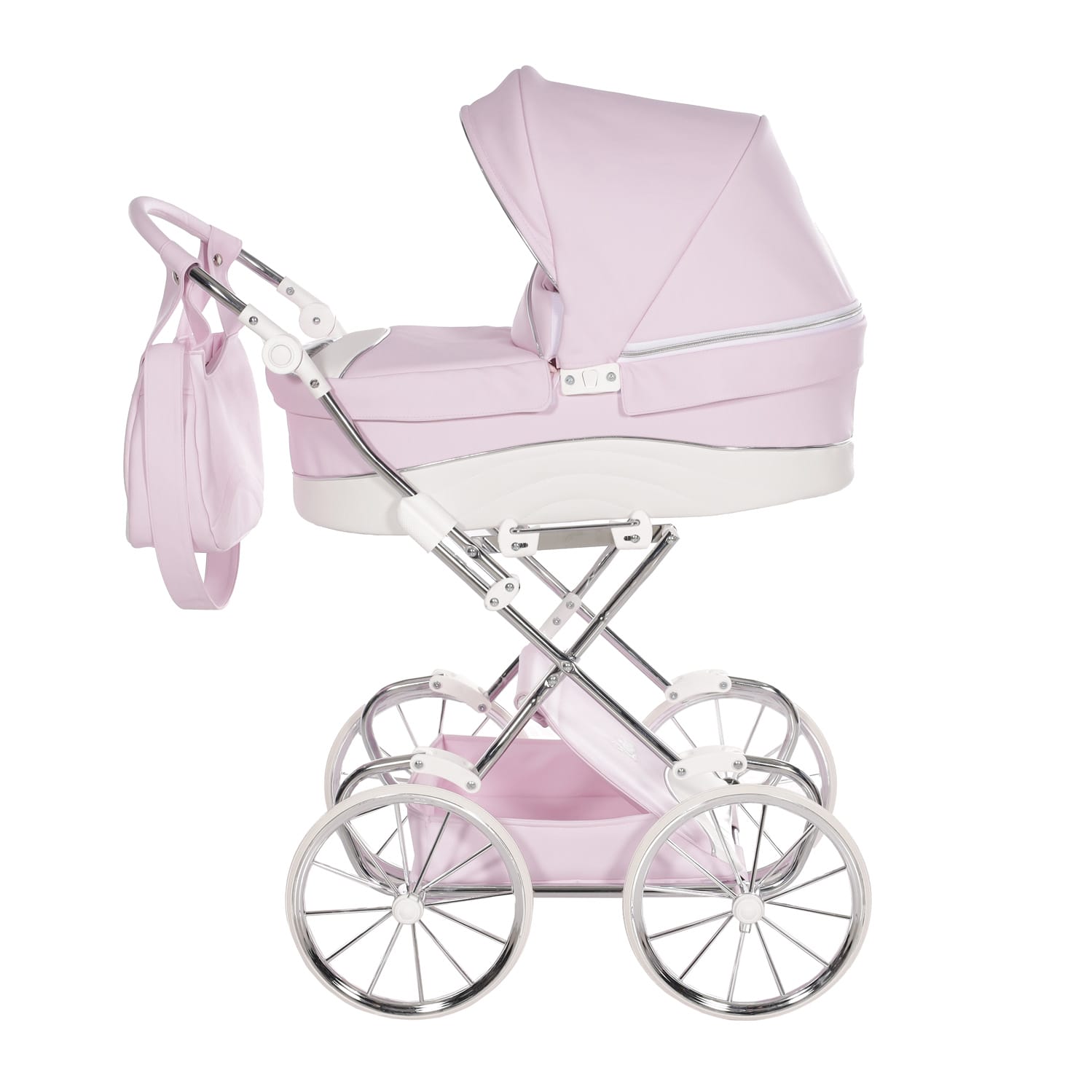 Junama lulla doll's pram pink