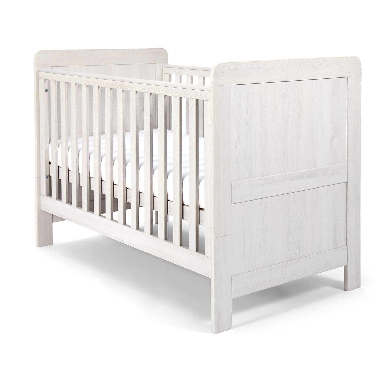 Mamas & papas atlas cot bed nimbus white (2)