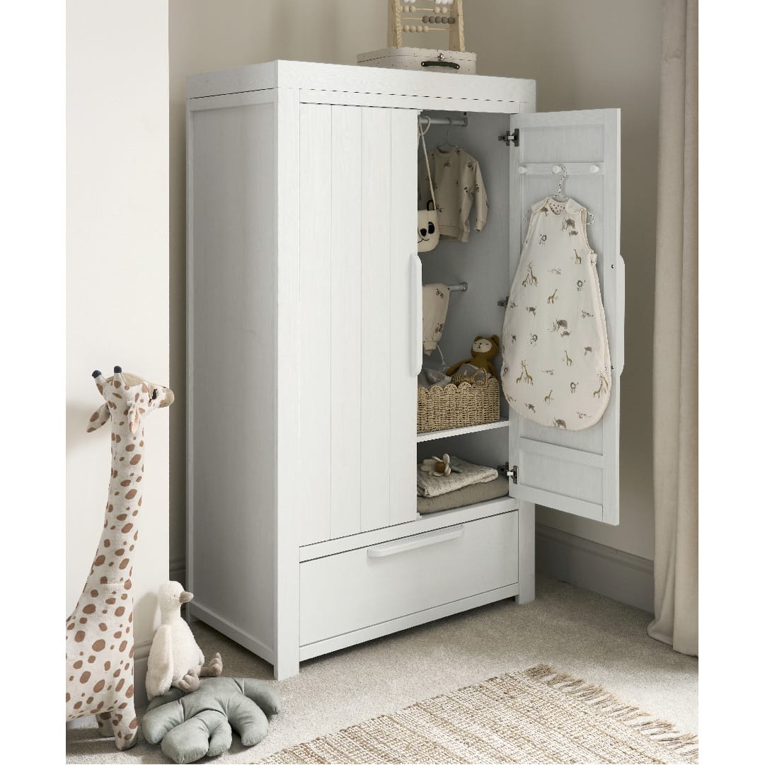 Mamas & papas franklin wardrobe white wash 3
