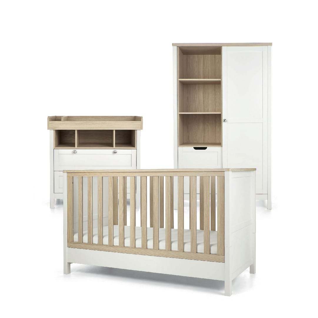 Mamas & Papas Harwell 3 Piece Room Set - White-Natural