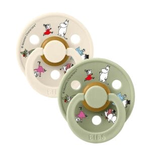 14 bibs x moomin colour dummies 2 pack friends ivory mix