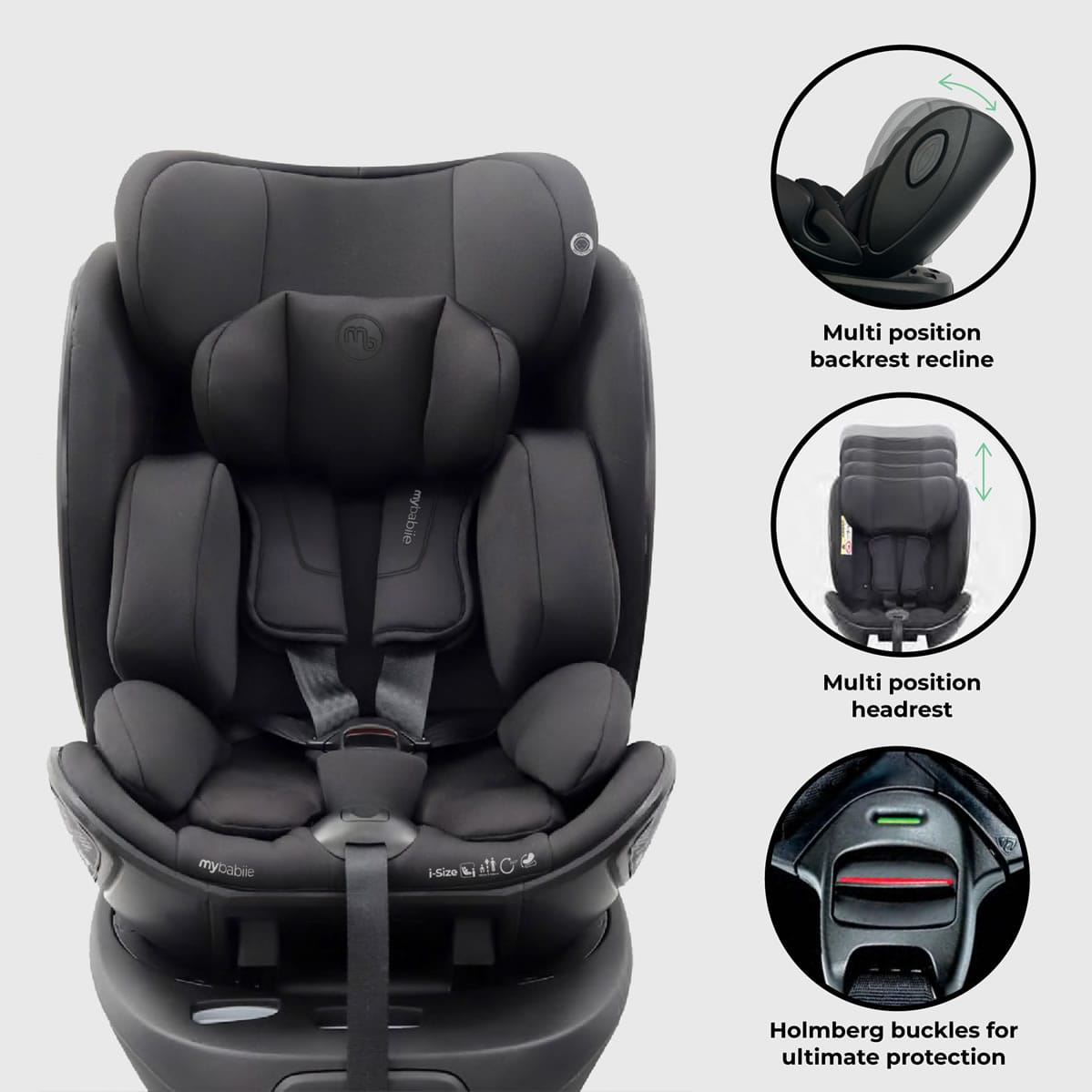 Mbcs05 rotating family set with base, infant carrier with toddler cae seat (5)