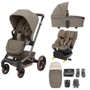 Maxi-Cosi FAME 8 Piece Emerald 360 Pro Bundle - Twillic Truffle-Brown Wheels