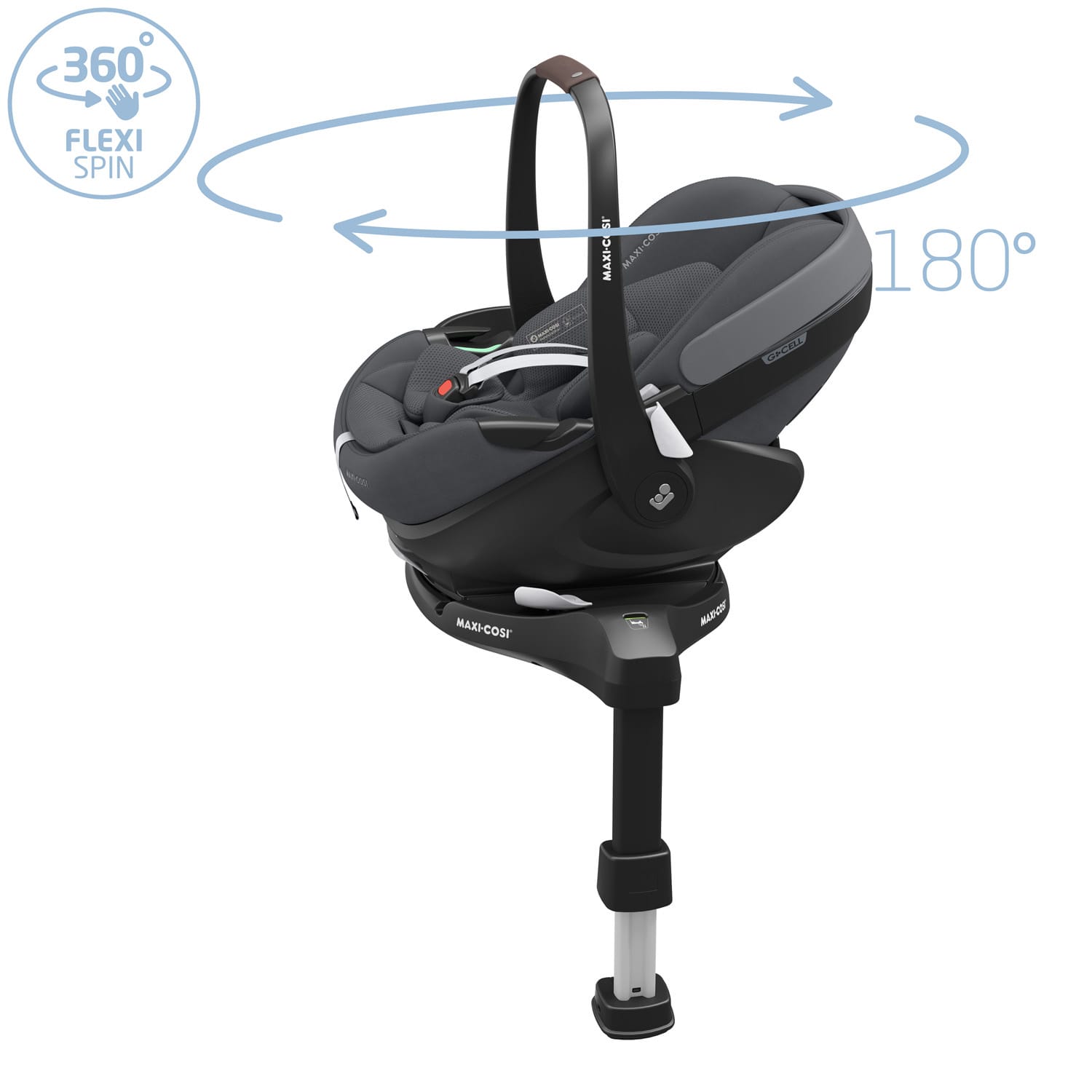 Maxicosi carseat babycarseat pebble360pro2 grey twillicgraphite