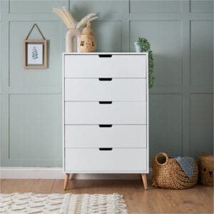 Obaby Maya Tall Boy - White with Natural