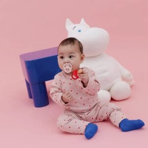 Red bibs x moomin colour dummies 2 pack sailing nordic mint mix (1)