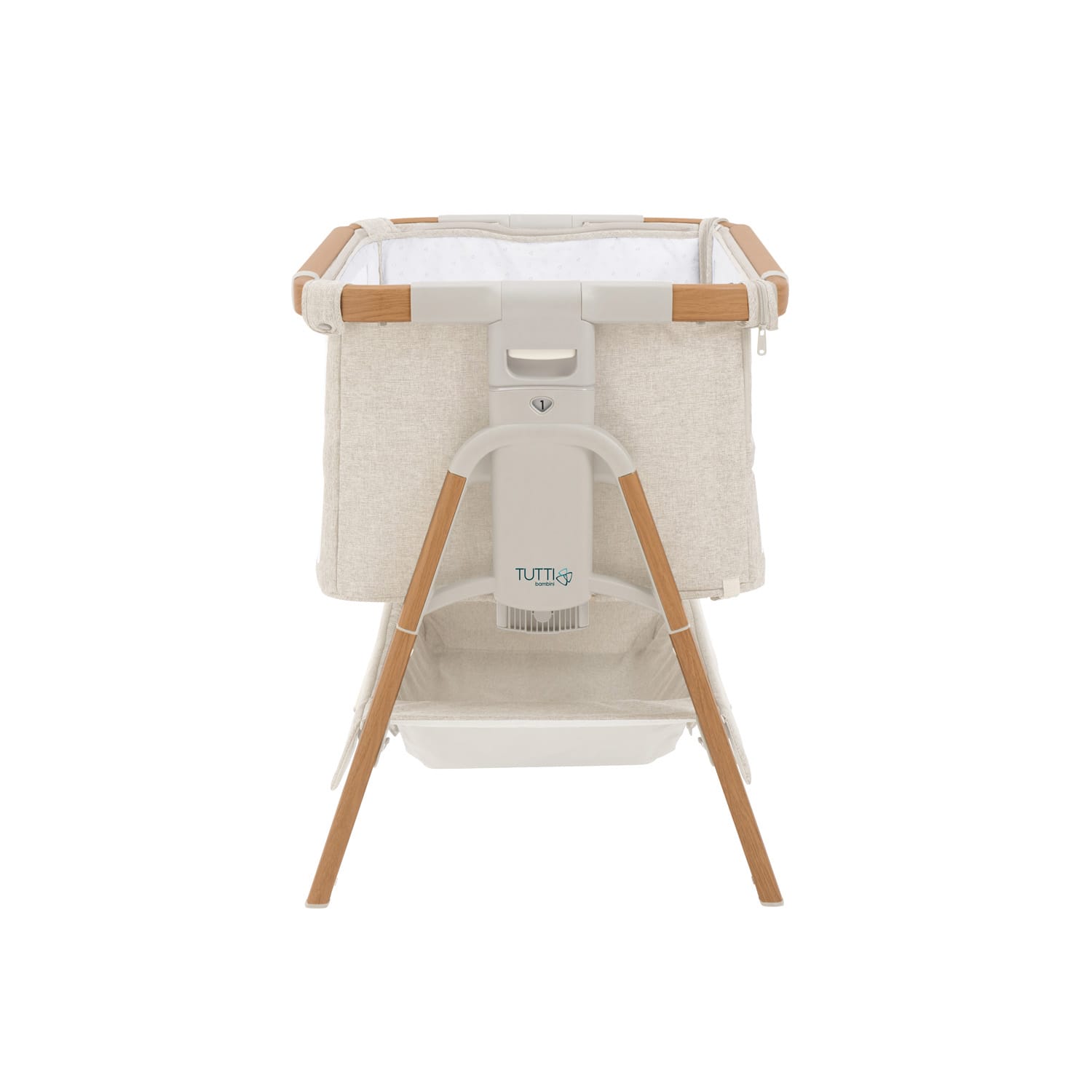 Cozee xl crib scandinavian walnut ecru 1