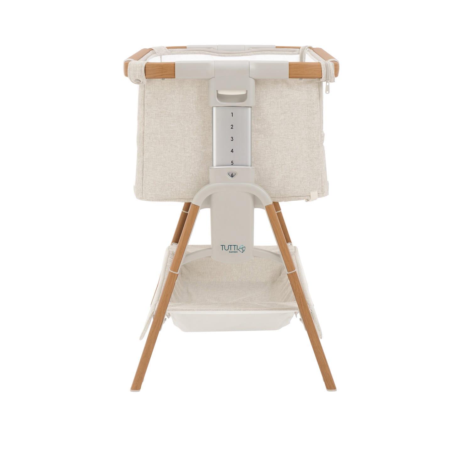 Cozee xl crib scandinavian walnut ecru 2
