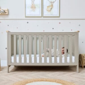 Misha cot bed mushroom & golden oak square 3
