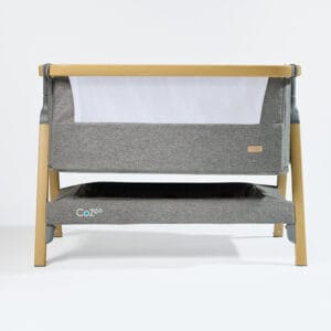 Tutti Bambini CoZee Bedside Crib - Oak/Charcoal