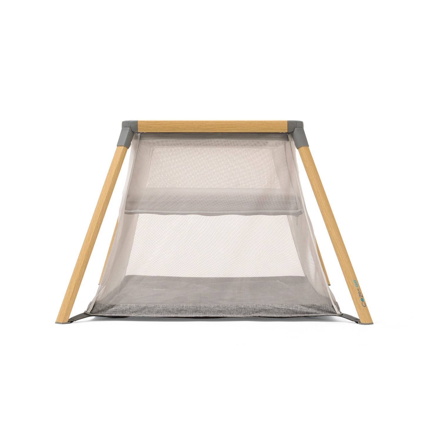 Tutti bambini cozee go 3 in 1 bassinet, travel cot & playpen oak charcoal (2)