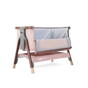 Tutti bambini cozee luxe bedside crib walnut blush (1)