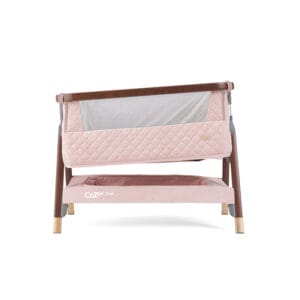Tutti bambini cozee luxe bedside crib walnut blush (3)