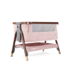Tutti bambini cozee luxe bedside crib walnut blush